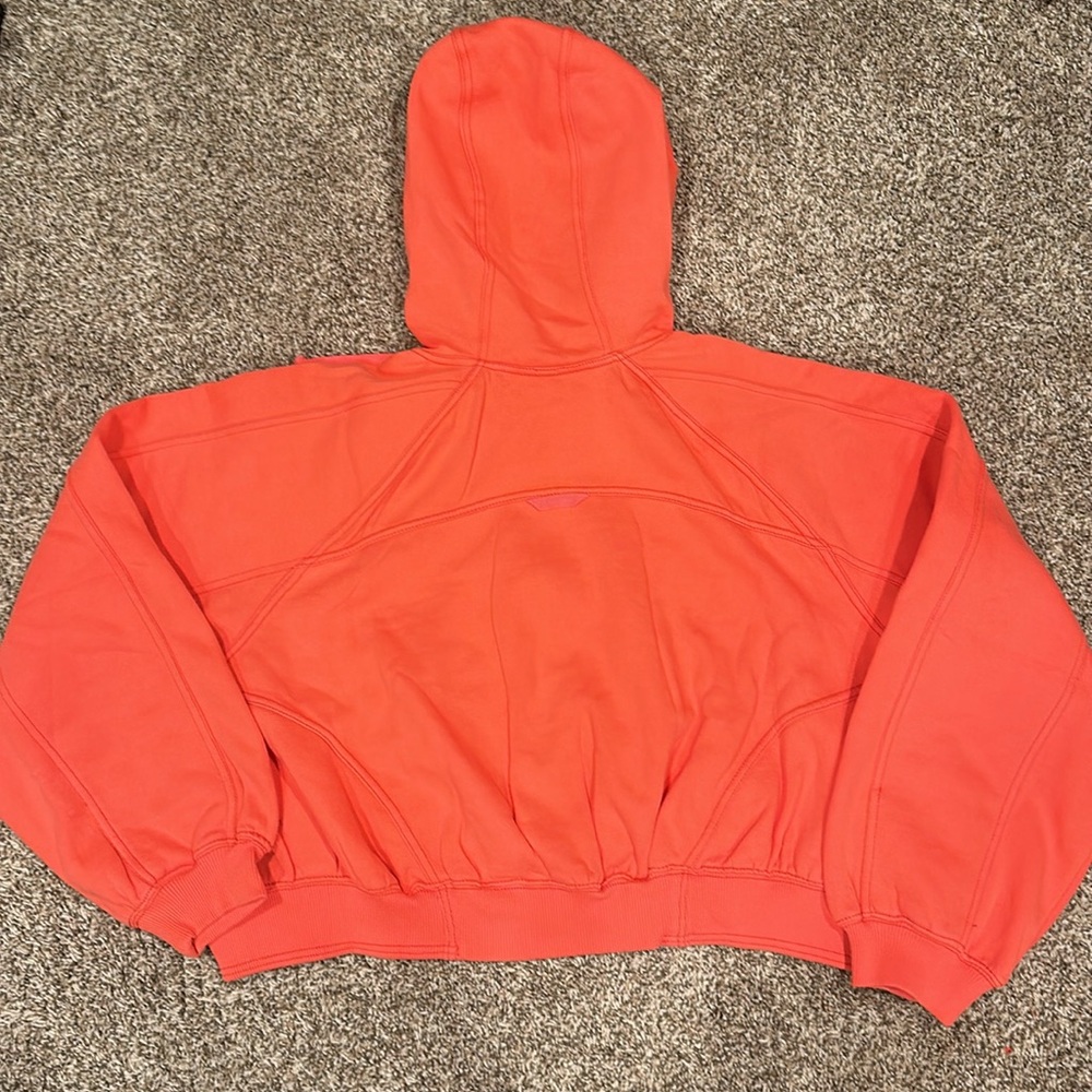 Free People Movement Sideline Zip Up Hoodie Sweatshirt Coral Medium - Picture 4 of 10